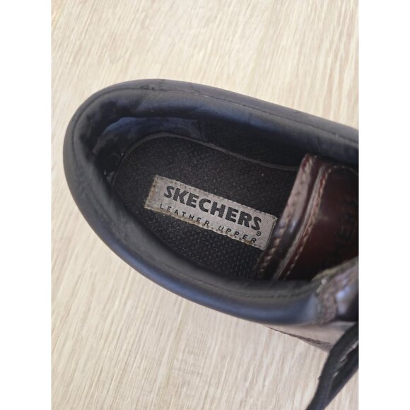 Skechers Y2K 90s Platform Chunky Lug Vintage Shoes 10.5 Brown Burgundy Leather main image 12